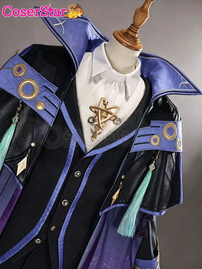 CoserStar-SR GenshinImpact Mitya Cosplay Costume Outfit Carnival Halloween Anime Game Role Play Uniform Wig Shoes