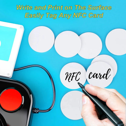 10/50pcs NFC Ntag215 Coin TAG Key 13.56MHz NTAG 215 Card Universal Label  Ultralight Tags Labels 25 mm