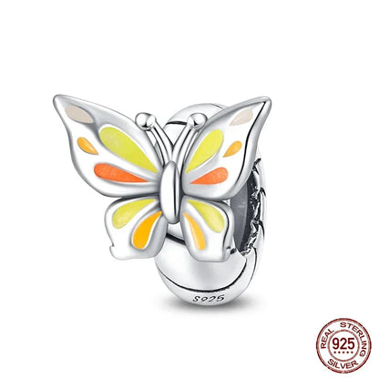 925 Sterling Silver Fashion Bee Honey Jar Sunflower Autumn Series
