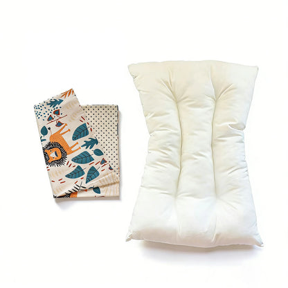 Kids Pillow with Pillowcase Set For Toddler Infant Soft Children Sleeping Pillow Core Cover for Baby Nursery Crib Travel 30x50cm