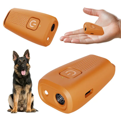 Portable, Rechargeable Dog Training Anti-Barking Device with LED Light (Non-Shock Warning Device)