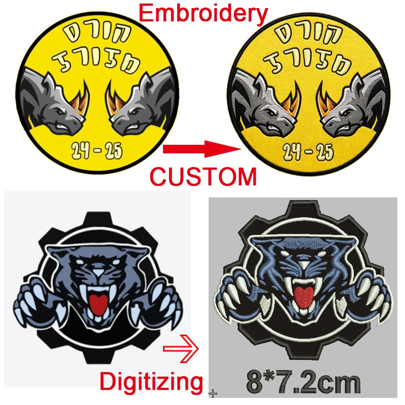 Camouflage Shield Tactical Custom Embroidery Patch Personalized Your Logo Iron On Patches Sew On Badge For Army Clothing Gear