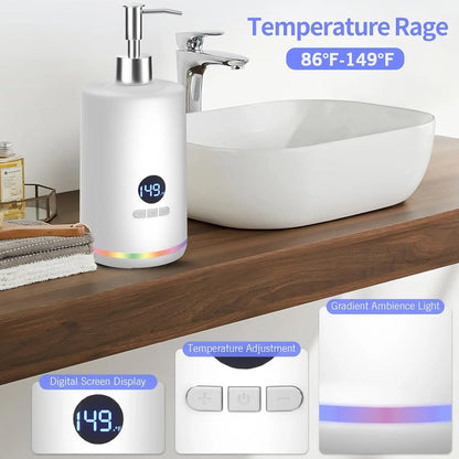 Massage Oil Warmer Lotion Cream Heater With LED Display with Double Bottle For Home Salon Spa Massage Quick Heating