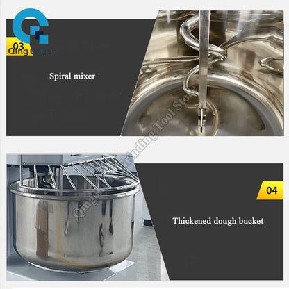Dough Machine Commercial Large Capacity Fully Automatic Kneading Machine Dual Speed Dual Action Dough Mixing Machine By Sea