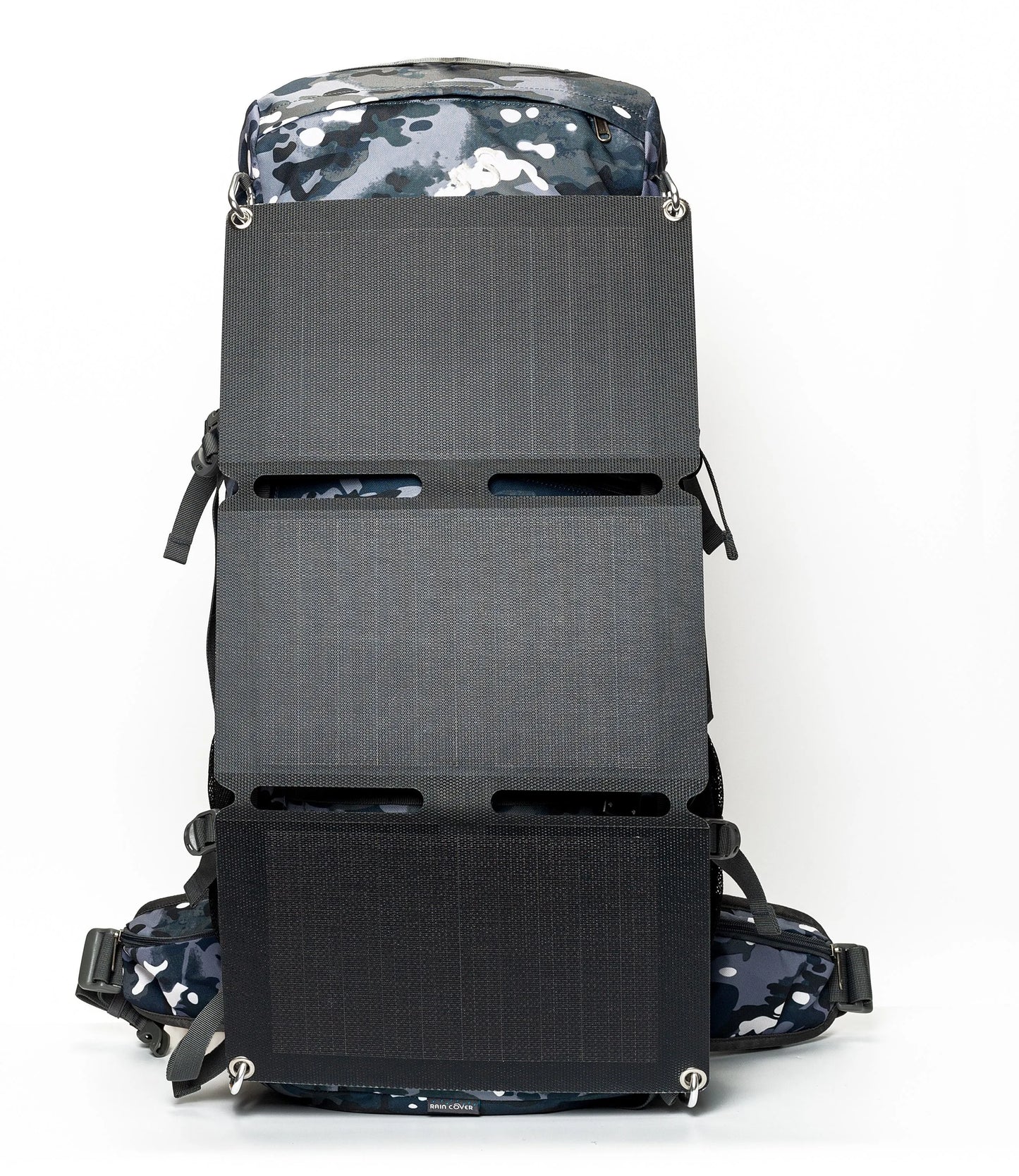 New popular hiking backpack 50l with solar panel outdoor waterproof travel mountaineering bag charger bag