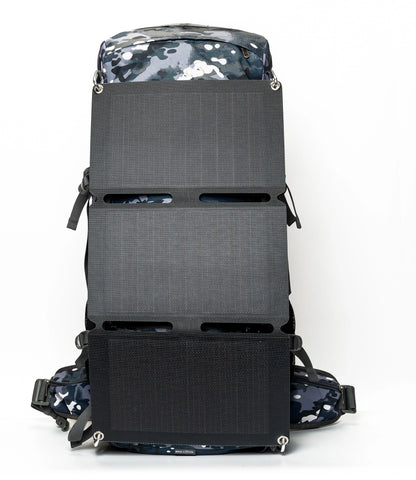 New popular hiking backpack 50l with solar panel outdoor waterproof travel mountaineering bag charger bag
