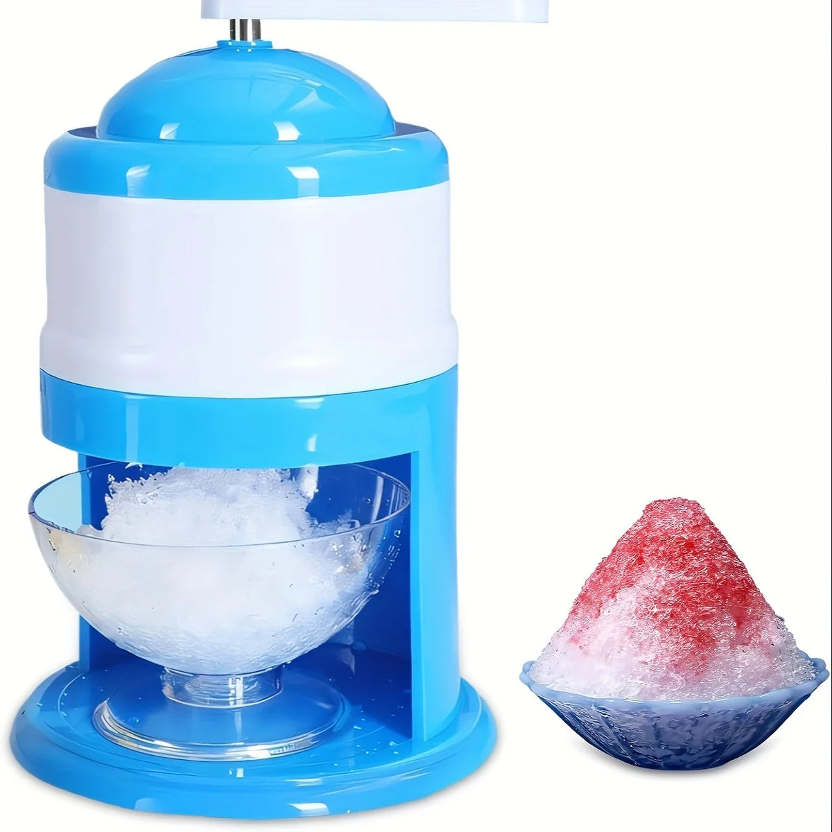 Hand Crank Ice Shaver Machine & Slushy Maker | Snow Cone Crusher with Durable ABS | Summer Parties, Home & Outdoor Use