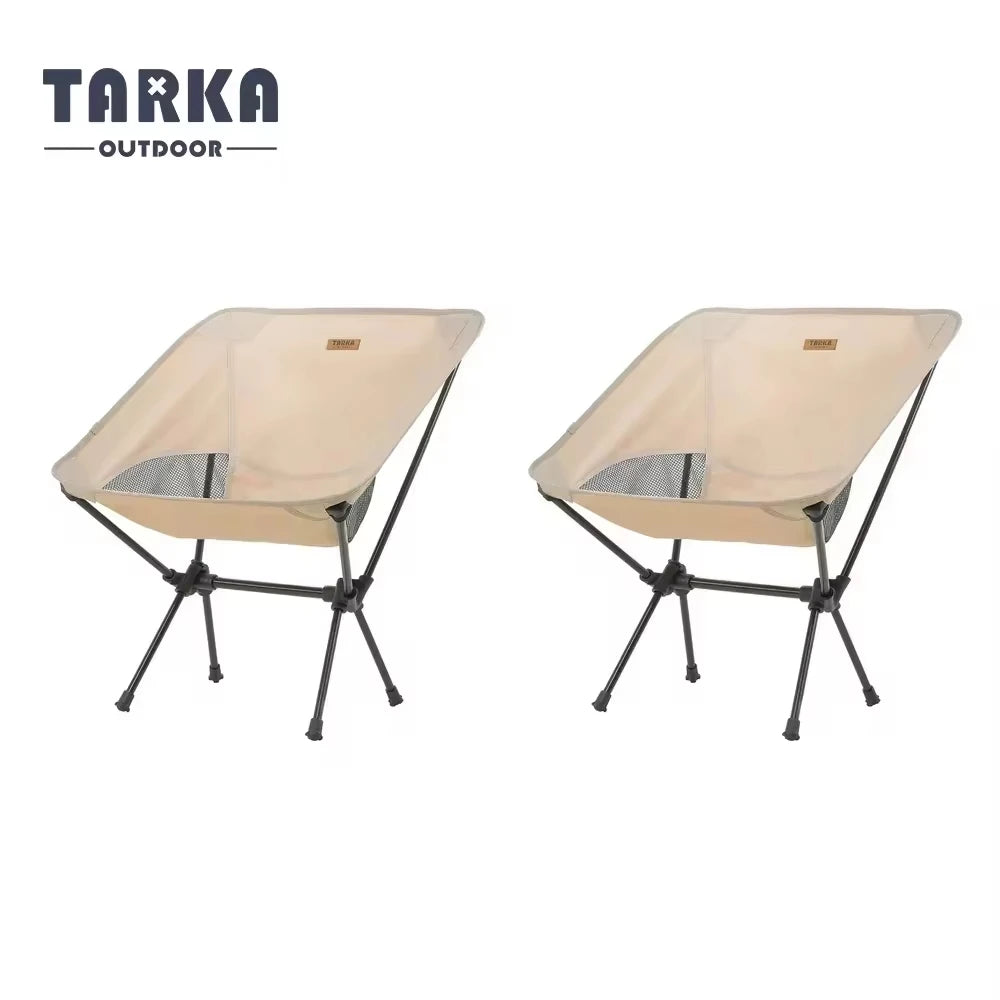 TARKA Camping Chairs Ultralight Folding Chairs Seat Foldable Moon Chair Garden Picnic Beach Picnic Lightweight Backpacking Chair