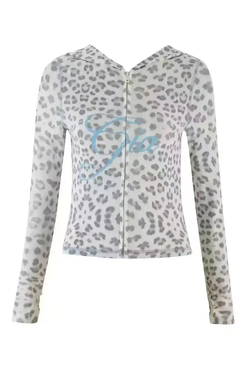 Gia Straight Shoulder Slim Letter Print Slim Hooded Zipper Short Jacket Sports Casual Pants Set