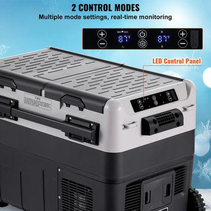 SucceBuy 40/50/58L Portable Car Refrigerator 12VoltCar Refrigerator Fridge Dual Zone Portable Freezer Compressor Cooler for Home