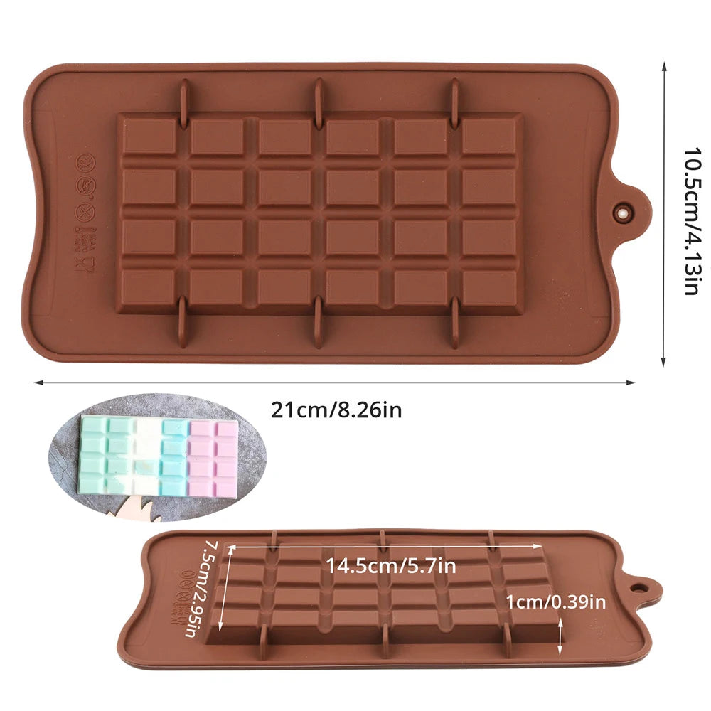 Chocolate Bar Mold Candy Jelly Pudding Silicone Mold Baking Tool