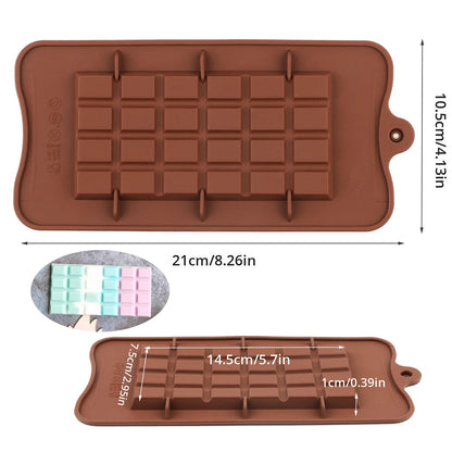 Chocolate Bar Mold Candy Jelly Pudding Silicone Mold Baking Tool