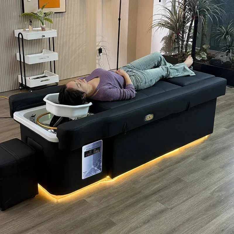 2025 Foot Spa Pedicure Shampoo Bed Modern Beauty Salon Back Lift Hair Washing Head Massage BED