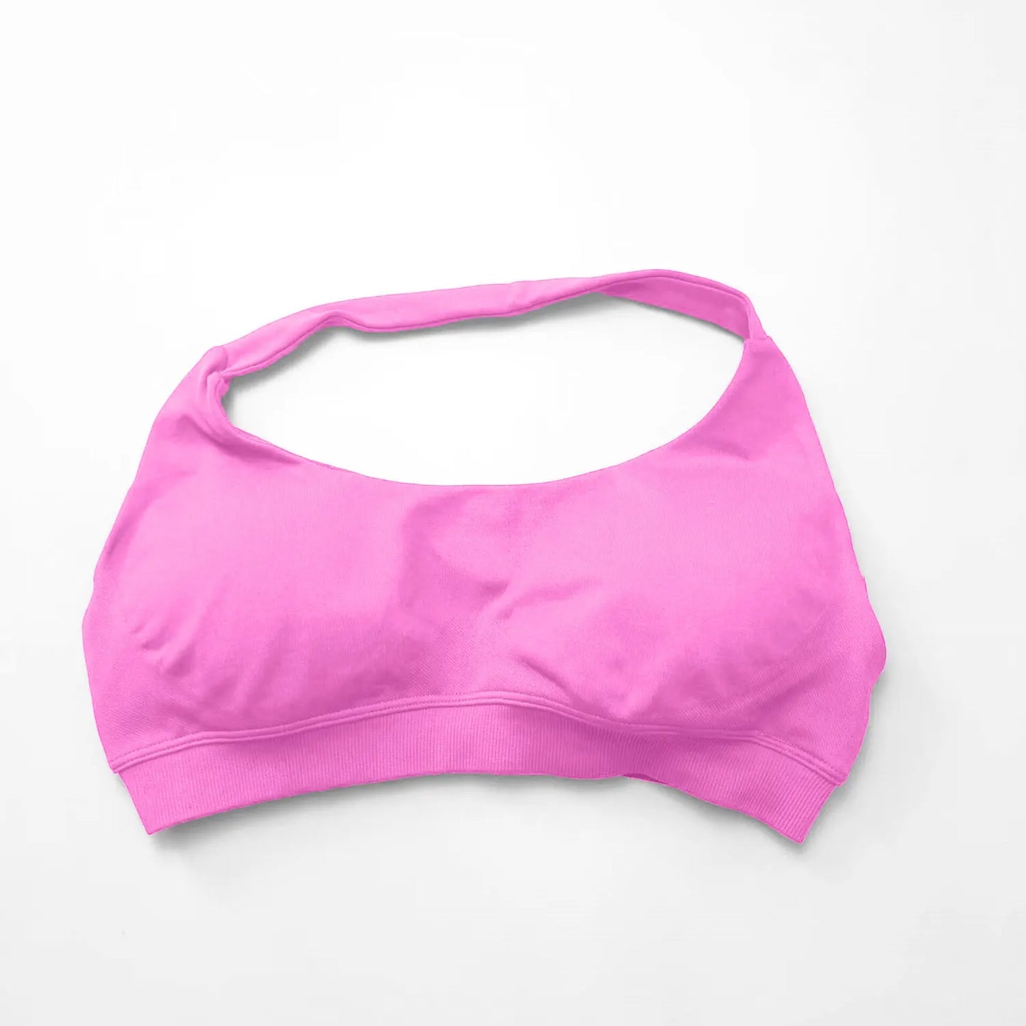 NCLAGEN Sports Bra Women Sportswear Seamless Halter Top High Support Push-up Open Back Gym Wear Fitness Yoga Workout Underwear