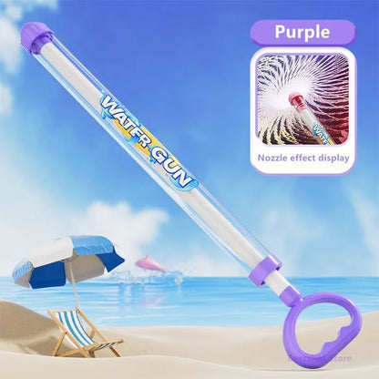 Pull-Type Water Gun, Clear Tube Squirt Shooter, Summer Water Toy for Beach, Pool, Drifting & Outdoor Party Activities