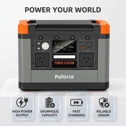 1500W 1008Wh LiFePO4 Solar Generator Portable Power Station for Home Backup Emergency Camping RV  3000W Peak Pure Sine Wave