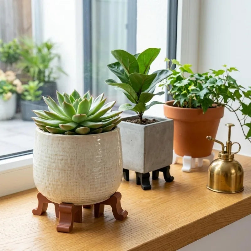 3/12PCS Garden Plant Flower Pot Foot Stands Flowerpot Foot Pad Plant Potted Holder Indoor Outdoor Garden Plant Pot Base Tray