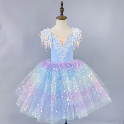 Ballet Performance Tutu Dress Girls Dance Wear Outfit Children Stage Clothing Fashion Ballet Dresses Princess Vestido Kids