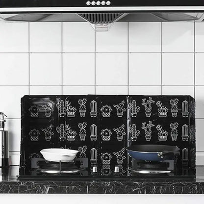 Anti Oil Splatter Guard Wall Foldable Splatter Shield Guard Aluminum Splatter Guard For Grease Backsplash, easy to clean