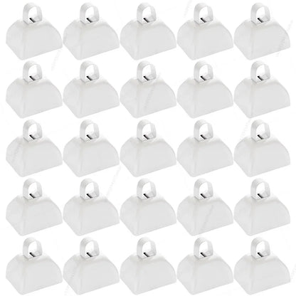 12-100 Pcs Metal Cowbells for Sporting Event 3 Inch Small Noise Makers Cow Bell for Football Event Wedding Party Favor for Guest