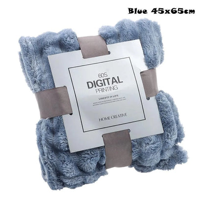 New Double Sided Warm Blanket Skin-Friendly Warm Conditioning Quilt Solid Color Breathable Striped Blankets