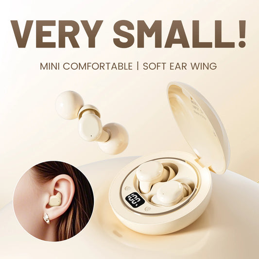 SK49 Bluetooth Wireless Earbuds Sleep Earphones, Bluetooth 6.0, Noise-Canceling Earphones.Improves Sleep Quality, Zero Pressure On The Ears When Sleeping On Your Side, Invisible Flat-head Earphones, Suitable For Travel And Si