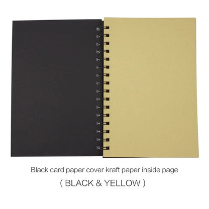 STONEGO 100-Page Kraft Paper Sketchbook - Soft Cover, Wire Bound, Unlined, Perfect for Sketching, Writing & Note