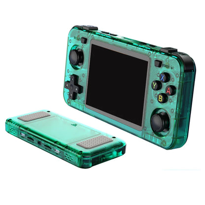 BOYHOM Green R3 6H Retro Video Game Console 3.5‘’ IPS Screen RK3326 3000 mAh Open Linux System Portable Player 64GB 128GB