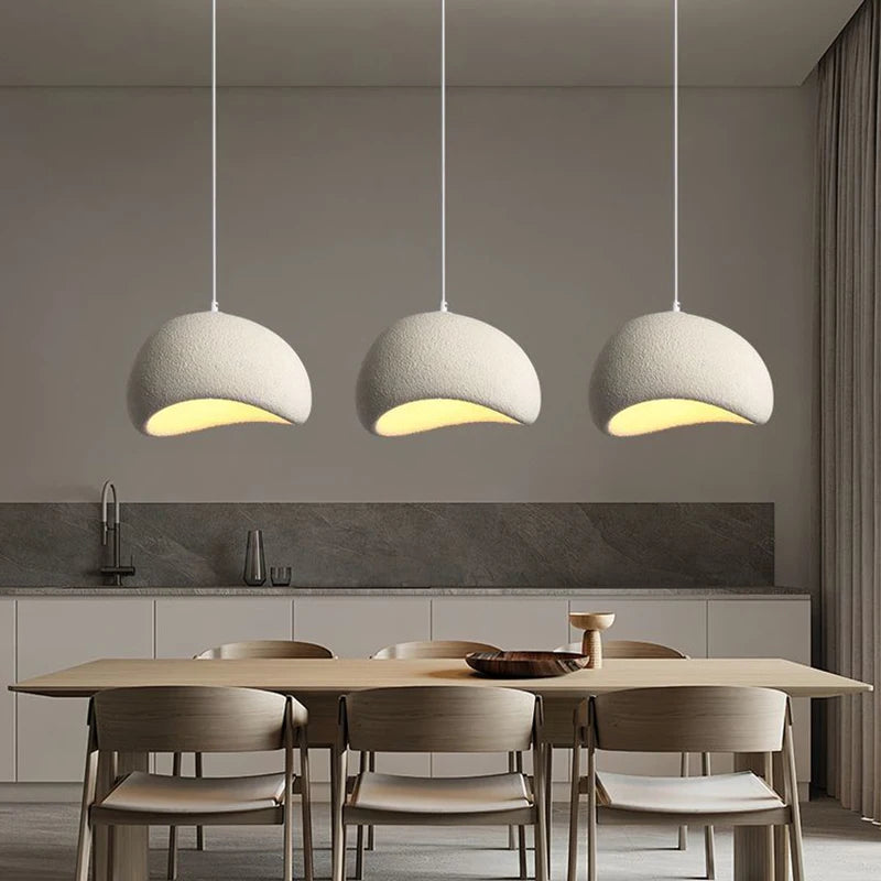 Nordic Wabi Sabi Ceiling Chandelier Modern Dining Table Pendant Lights E27 Home Decor Bedroom Living Room Loft Bar Hanging Lamps