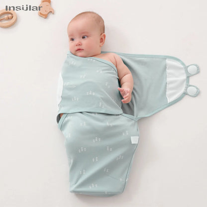 3Pcs Cute Newborn Baby Blankets Swaddles Set 100%Cotton Boys Girls Adjustable Swaddle Infant Swaddle for 0-6 Month