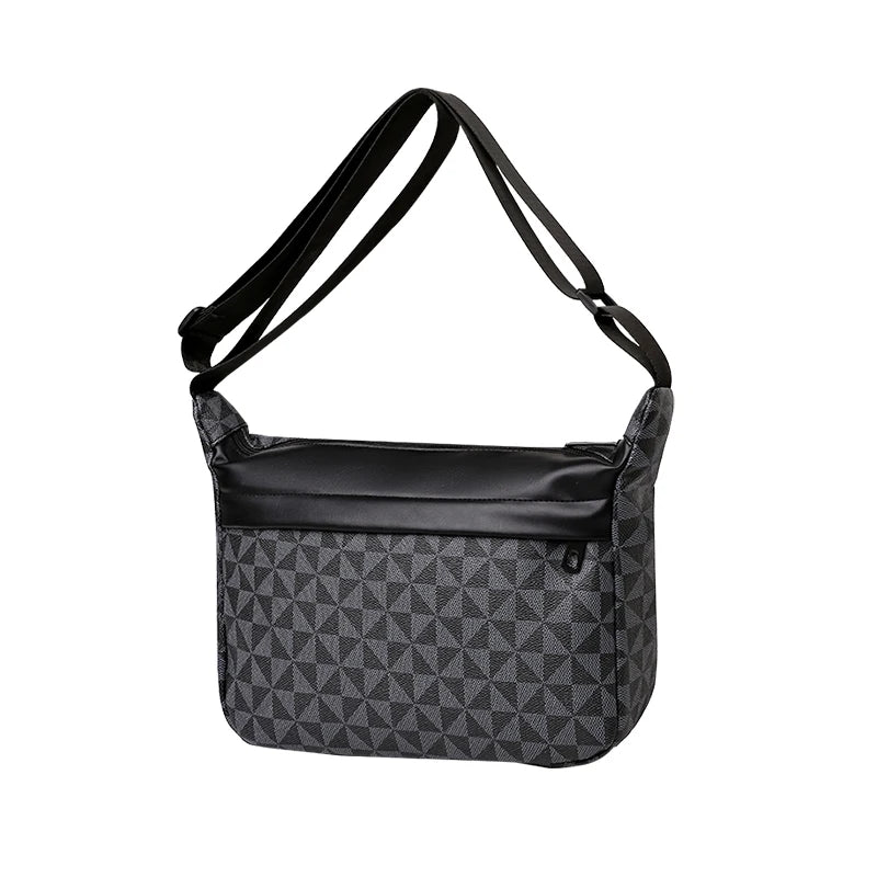 Neutral style bag with a combined design for men and women, suitable for travel. PU cross-body bag.