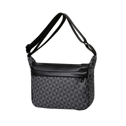 Neutral style bag with a combined design for men and women, suitable for travel. PU cross-body bag.