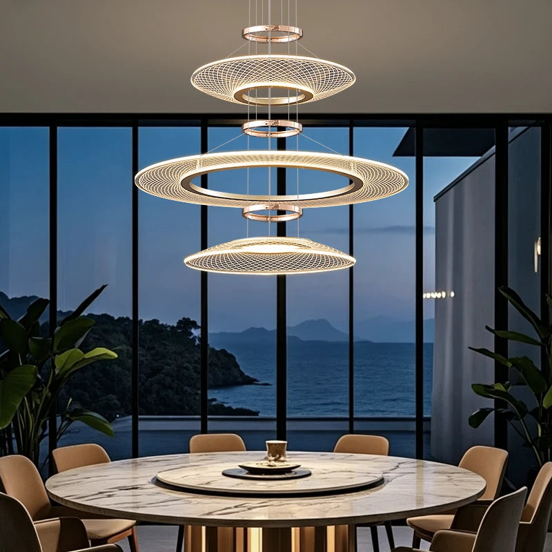 Living Room Pendant Light Duplex Staircase Pendant Light Villa for Dining Table Hanging Lamp Living Room Chandelier
