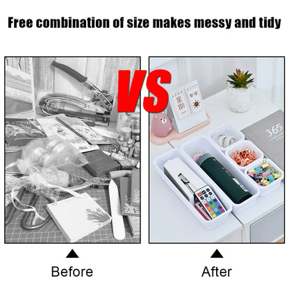 Closet  Cover Storage Drawer Storage Box Kitchen Bathroom Storage Trays Sundries Jewellery Holder 8pc/set Make Up Organizer Box