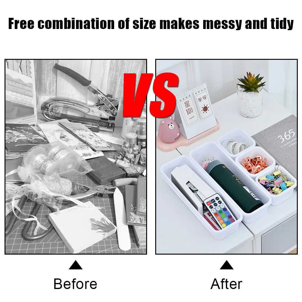 Closet  Cover Storage Drawer Storage Box Kitchen Bathroom Storage Trays Sundries Jewellery Holder 8pc/set Make Up Organizer Box