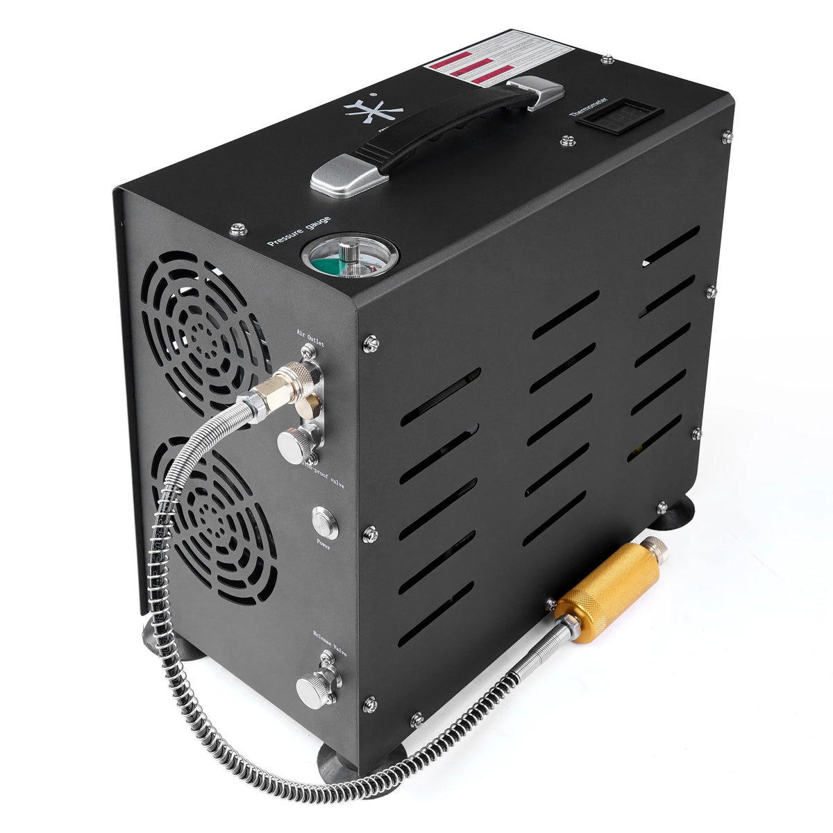 TUXING 4500Psi 300Bar PCP Air Compressor 800W Dual-Cylinder High Pressure Diving Compressor Auto Stop PCP Rifle Scuba Tank