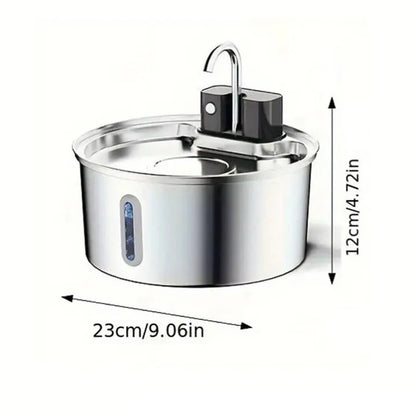 3L Stainless Steel Wireless Recharging Sensor Pet Cat Water Fountain Auto Drinking Fountain For Cats Dog Drinker Dispenser Bowl