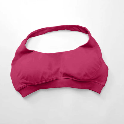 NCLAGEN Sports Bra Women Sportswear Seamless Halter Top High Support Push-up Open Back Gym Wear Fitness Yoga Workout Underwear