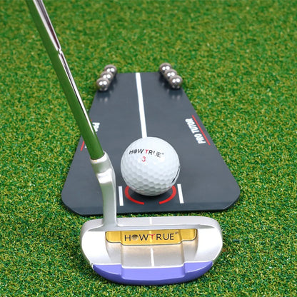 Golf Putting Tutor Trainer Golf Putting Training Aids Portable Multifunctional Indoor Practice Putter Guided Exercise Board