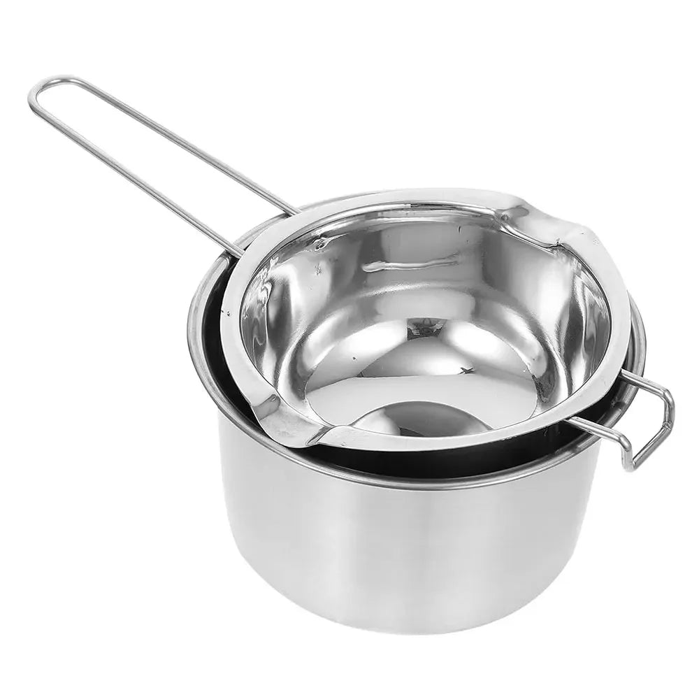 2Pcs Stainless Steel Wax Melting Pot Multi Size Candle Soap Making Set Chocolate Baking Long Handle Anti Scalding Household Tool