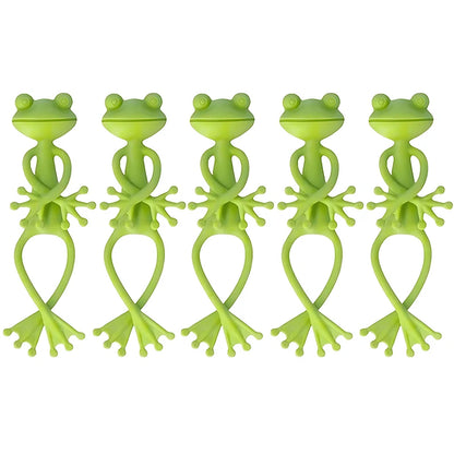 1/3/5PCS Green Frog Shaped Plant Clips DIY Flowers Vines Stem Holder Rack Gardening Gadgets Support for Plants Home Supplies ZYF