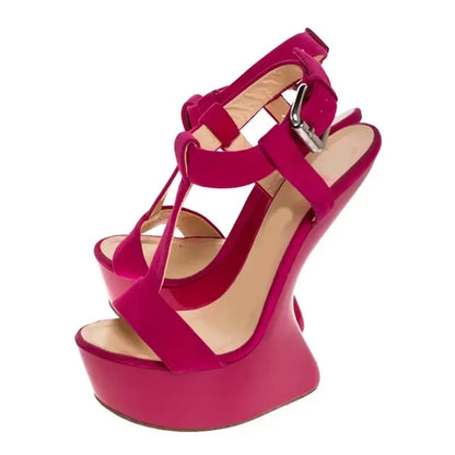 Strange Style Cross Tied Sandals Sexy Peep Toe Solid Accept Customized New Arrivals Fashion Women Runway Shoes