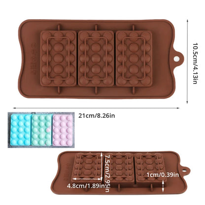 Chocolate Bar Mold Candy Jelly Pudding Silicone Mold Baking Tool
