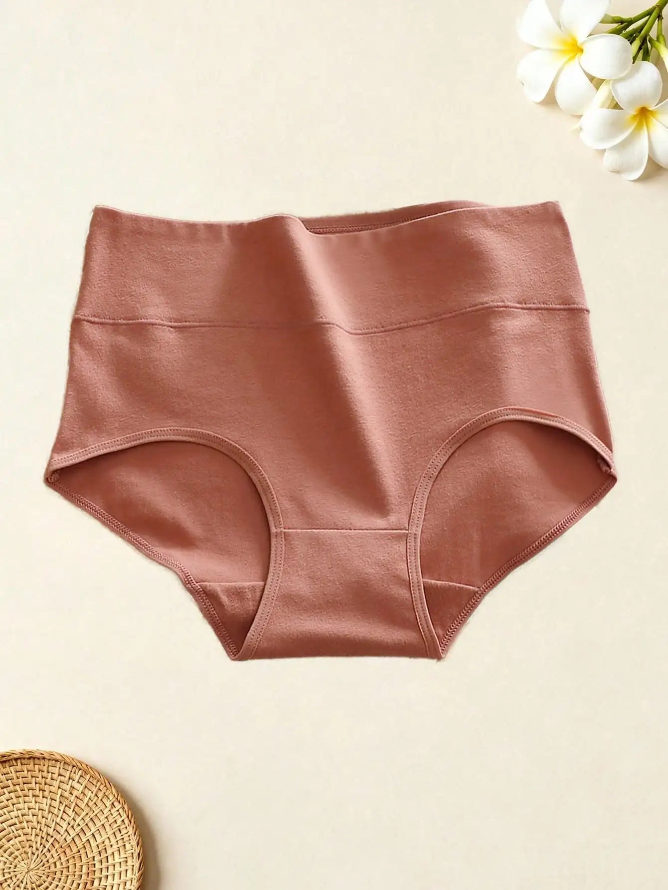 6pcs Mid-Waist Cotton Women's Underwear, Breathable, Stretchy & Tummy Control Design, Soft Boyshort Panties, Ideal for Daily Wea