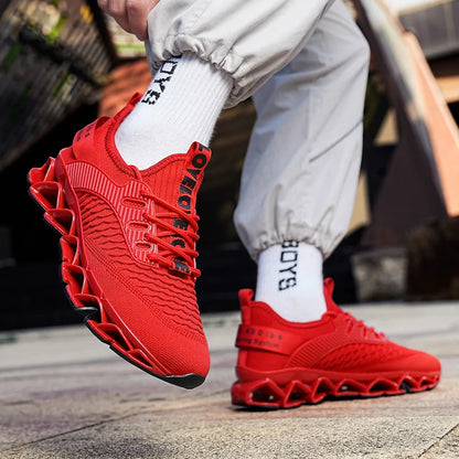Men's Mixed-Color Air Mesh Sneakers | Lace-Up Casual Shoes | Running and Everyday Wear