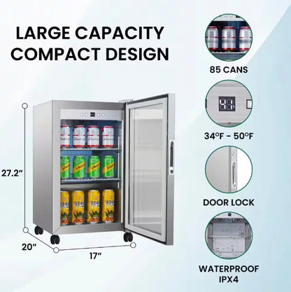 Electric Wine Cooler Rust-proof And Rain-proof Outdoor Refrigerator