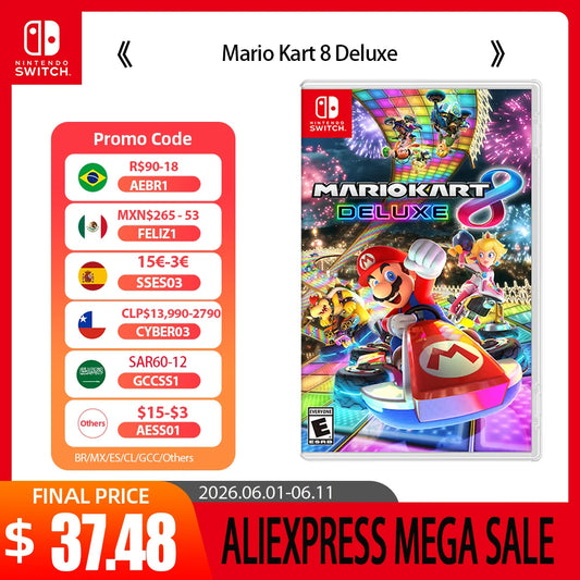 Nintendo Switch Game Deals Mario Kart 8 Deluxe Support 13 Languages TV Tabletop Handheld for Switch OLED Lite Console