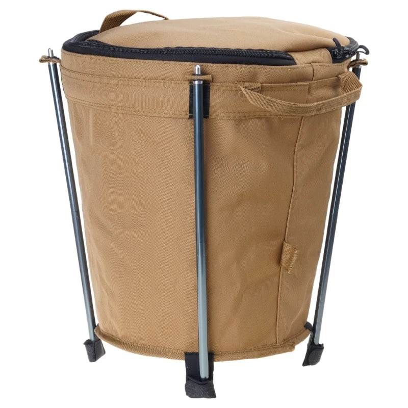 Outdoor Camping Trash Can Portable Garbage Bin Lightweight Round Bucket Wastebasket Can Container for Hiking Camping