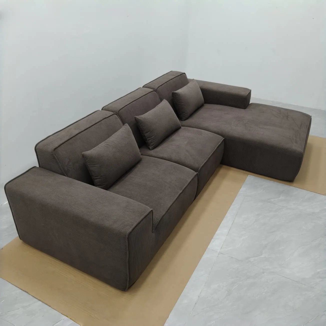 Comfortable Corner Luxury Boneless Couch Lazy Couches Hotel Modern Compressed Sofa Loveseat Salon Gray Couch Sofa Furniture