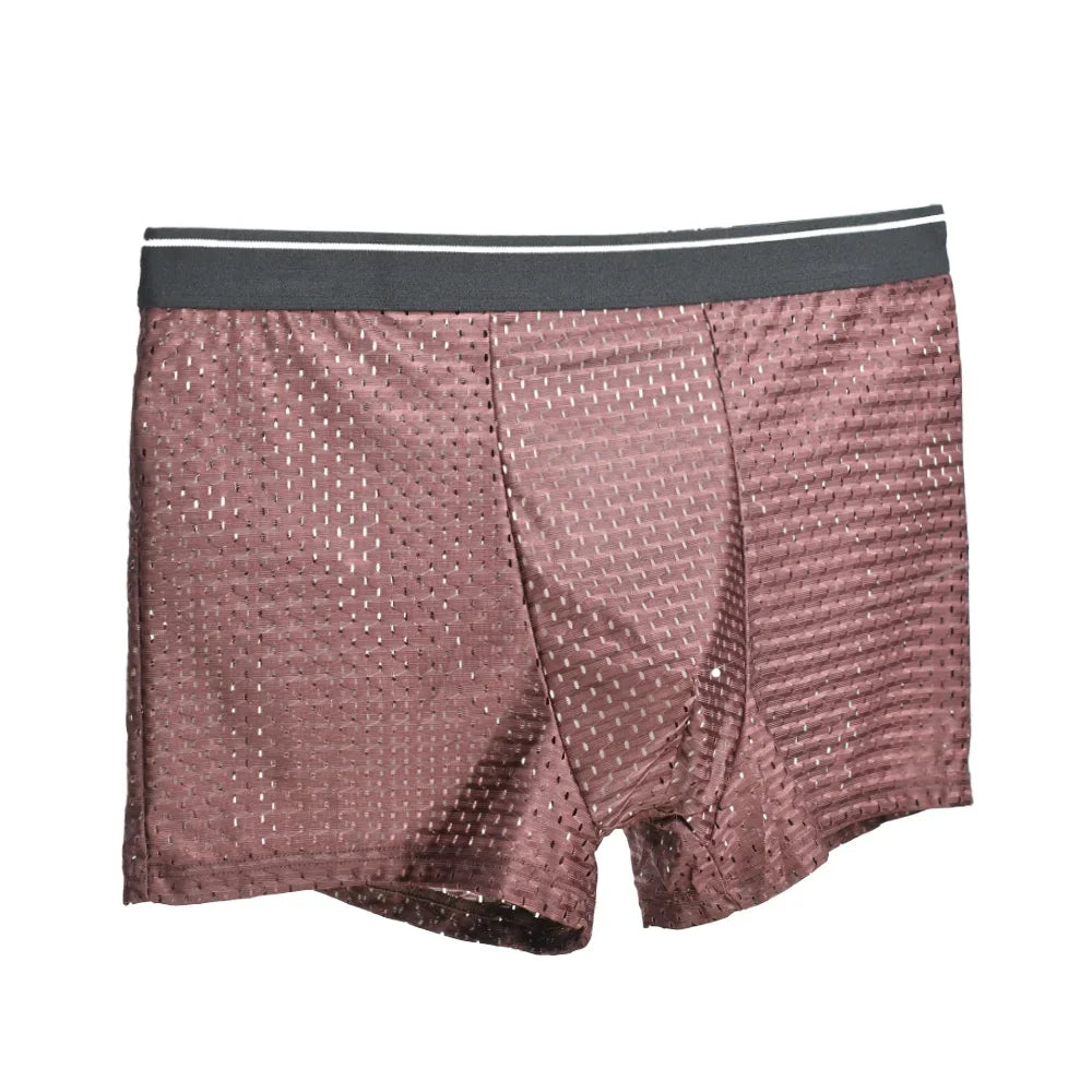 Men Panties Male Underpants Man Shorts Boxers Underwear Slip Homme Calzoncillos Bamboo Hole U Convex Pouch Large Size M-6XL New